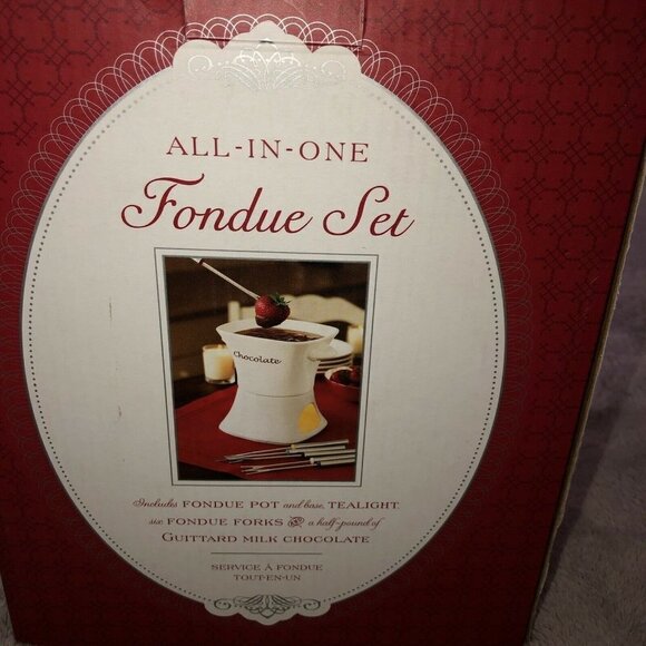 WILLIAM SONOMA Ivory Ceramic All-in-one Fondue Set - Picture 3 of 12